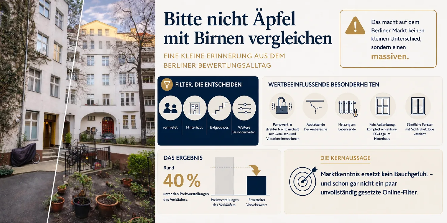 Bitte nicht Äpfel mit Birnen vergleichen – eine Erinnerung aus dem Berliner Bewertungsalltag